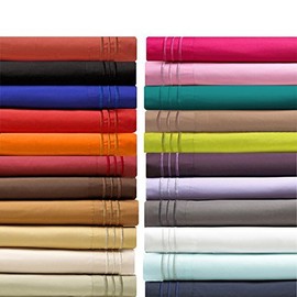 Elegant Comfort 2-Piece 1500 Thread Count Egyptian Quality Hypoallergenic Ultra Soft Wrinkle, Fade, Stain Resistant Pillowcases, King Size, Lilac