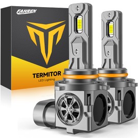 Termitor 9006 HB4 Light Bulbs, 33000LM 900% Super Brighter, 1:1 Halogen Size, 60000Hrs Lifespan, 6500K White, Plug and Play Fog Light Bulbs, Canbus Ready, Pack of 2
