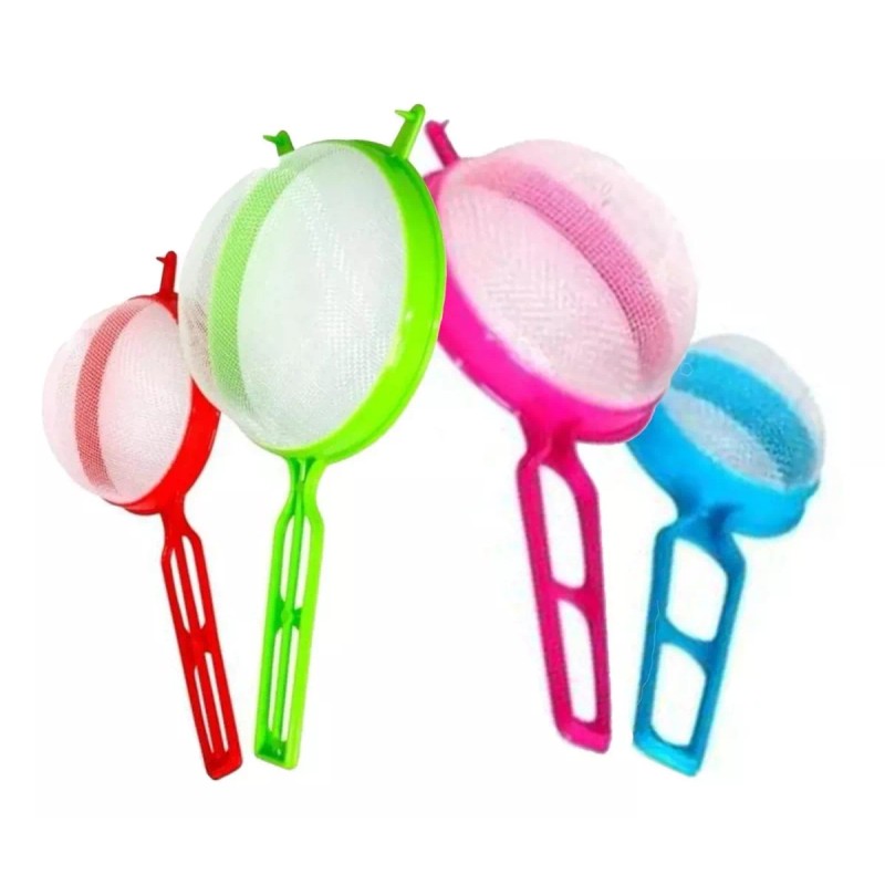 MDJ Juego 4 Coladeras De Cocina Plástico #8,10,13,16