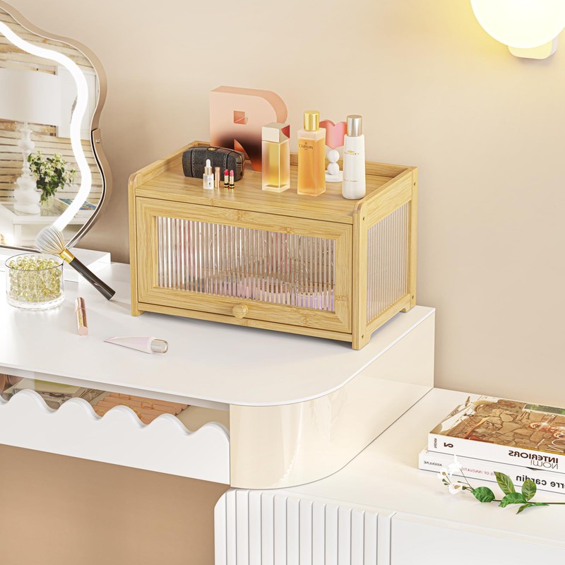 BAMBANG Extra Large Bamboo Bread Box for Kitchen Counter, Bread