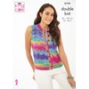 King Cole Women’s Knitting Pattern Easy Double Knit Tank Top