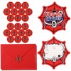 20pcs Spider Birthday Invitations, Cartoon Theme Party Invite Cards with