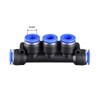 sourcing map Plastic Inline Manifold Union Push to Connect Tube