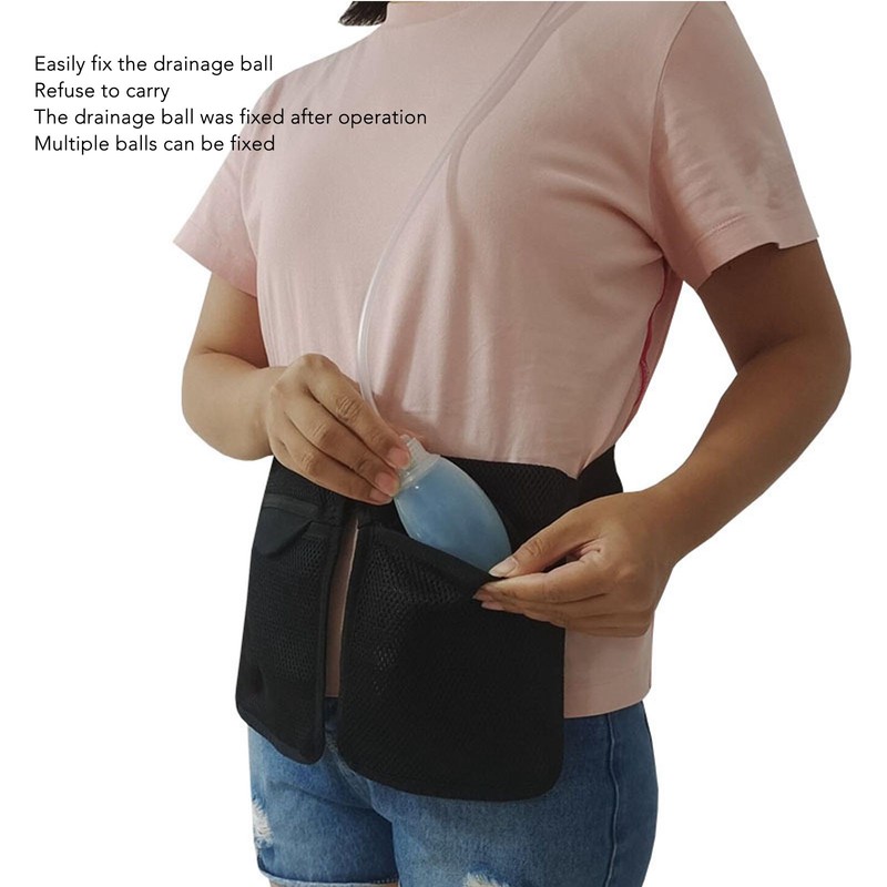Mastectomy Drain Holder Negative Pressure Fixation Portable Adjustable Waist Belt
