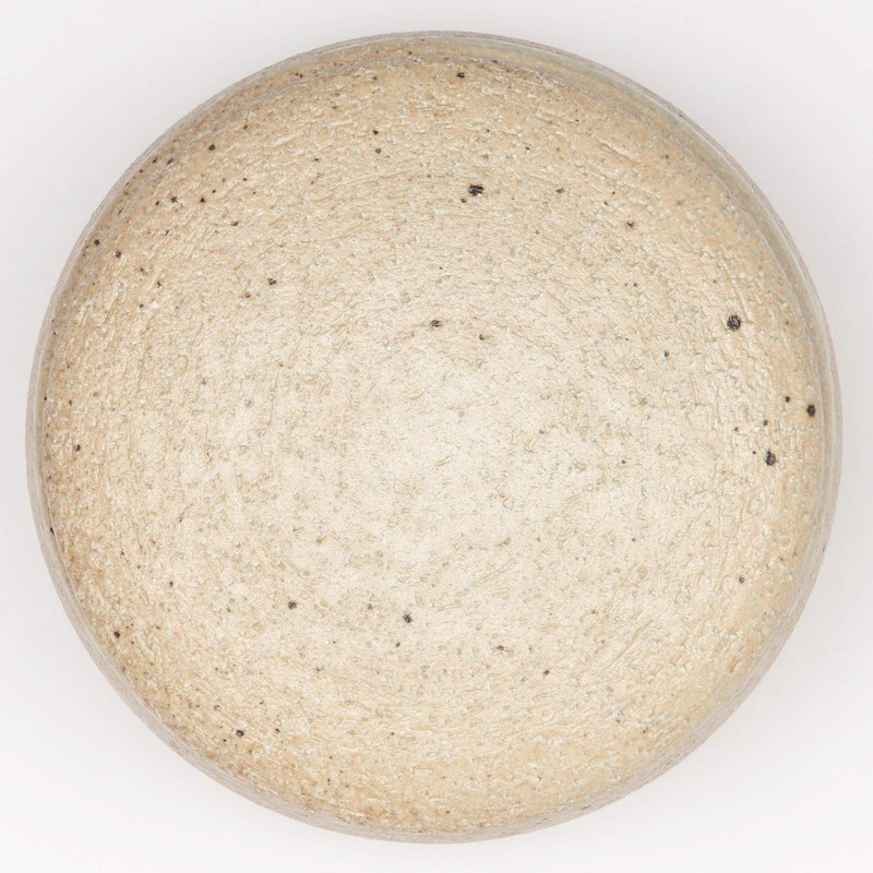 Marui Pottery MR-3-3530 Iga Ware Hettamon, 1 Piece, White Birch