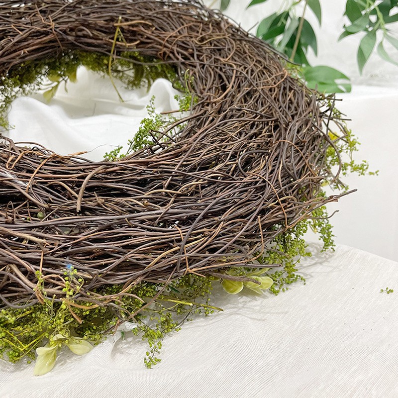 Simulation Easter Egg Wreath with Handmade Natural Plant Easter Decorations