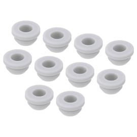 sourcing map 10Pcs Snap Rubber Grommet Plug Mount Dia 8.5mm ID 6mm Narrow Groove Width 2mm Seal Anti-Scratch for Electrical Box Cable Pipes Grey