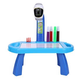 Educational Drawing Toys Set Painting Toy Projector Desk Tablet Learning Toy Tool Gift (Blue)