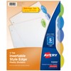 Avery 11200 Insertable Style Edge Tab Plastic Dividers, 5-Tab, Letter