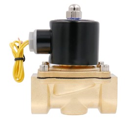Baomain 1 inch DC 24V Brass Electric Solenoid Valve Water Air NC Valve 2W-250-25