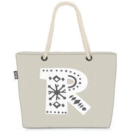 VOID R Dekorative Buchstaben Strandtasche Shopper 58x38x16cm 23L XXL Einkaufstasche Tasche Reisetasche Beach Bag