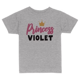 Princess Violet Toddler Kids T-Shirt 5T Heather Grey