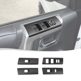Voodonala for Toyota 4Runner 2010-2024 Door Window Lift Switch Panel Trim Cover Compatible with Toyota 4Runner SUV 2010-2024 (Matte Black,4Pcs/Set,ABS)