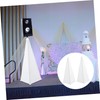 KICHOUSE 2pcs Speaker Stand Covers White Reusable Speaker Holder Stage