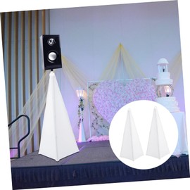 KICHOUSE 2pcs Speaker Stand Covers White Reusable Speaker Holder Stage Tool Stage Use Adjustable