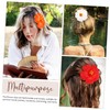 PACKOVE 3 Pcs Floral Hair Clips Strong Hold Flower Hairpins