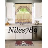 Unknown 3 pc FAT BISTRO Chefs Tier Pair Window Curtain