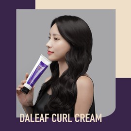 Daleaf Glam Curling Cream, 5.1 fl oz (150 ml), Glam Curling Cream, Permanent Curling Cream, Non-Sticky Curling Cream, Styling Agent, Moisturizing, Fluffy, Volume Up