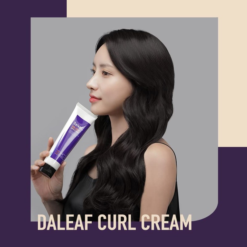 Daleaf Glam Curling Cream, 5.1 fl oz (150 ml), Glam
