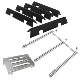 Petrirufun Grill Parts for Weber Spirit II & GS4 Spirit II 300 Series with Front Control Model Year 2017 and Newer, 15.3" Upgraded 7636 Flavorizer Bars, 67060 Heat Deflector, 69787 Grill Burner