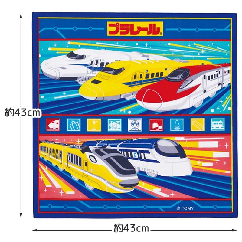 Skater KB4-A Lunch Cloth Plarail 24 16.9 x 16.9 inches