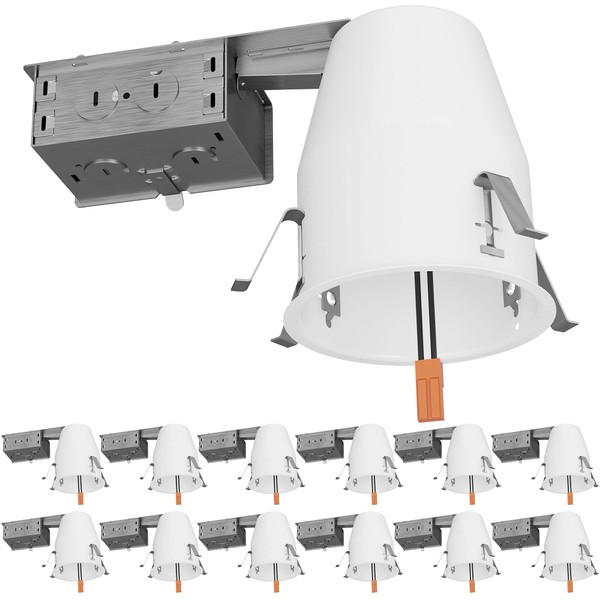 Sunco 12 Pack Can Lights for Ceiling 4 Inch Remodel Recessed Lighting Housing, 120-277V, TP24 Connector Included, Air Tight Steel Can, Easy Install, IC Rated, UL Listed