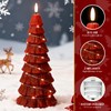 Christmas Tree Candles with Remote, Red Christmas Flameless Candles with