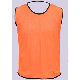 PROSTYLE SPORTS 7 Football Training Bibs Football Netball Rugby Hockey Cricket (Orange, Adult (Large-XL))
