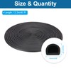PATIKIL 40 ft D Shape Rubber Seal Strip, Self-Adhesive EPDM