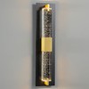 WOSHITU LED Wall Sconce Light: 19 Inch Black & Gold