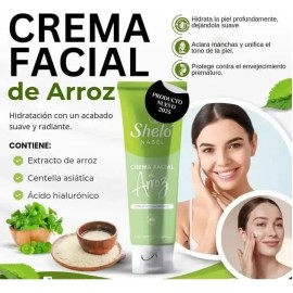 Crema Facila De Arroz Sheló Nabel Ácido Hialurónico 100ml