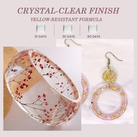 Bsrezn 2000g UV Resin Hard, Crystal Clear Premixed Resin for Jewelry Making and Crafting (1000g x 2)