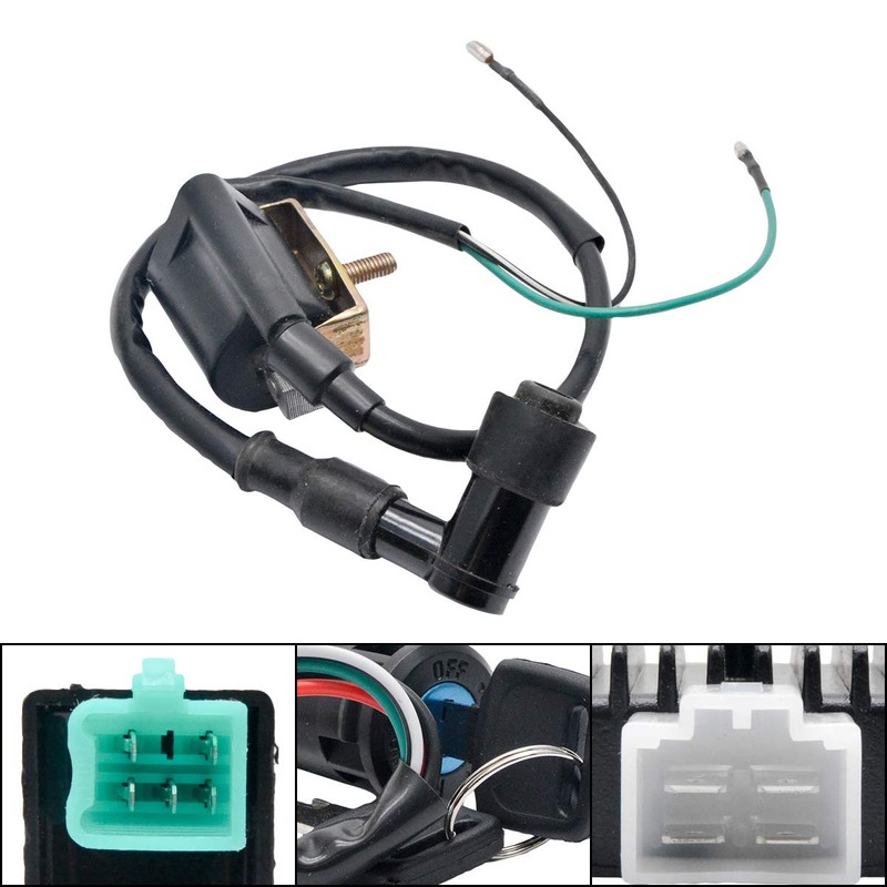 KACEPAR Electrical Wiring Harness, Coil Harness Ignition System for 50cc
