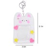 Fuzzy Plush Kpop Photocard Holder with Keychain, Cute Animals Photo