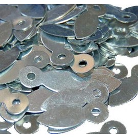 100 Pack 1" Zinc Plated Flat Turn Buttons with 100 Zinc Plated 3/8"x4 Screws