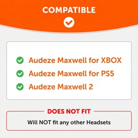 WC HeadbandZ XL | Maxwell - Extra Wide Silicone Headband Compatible with Audeze Maxwell 2 & Maxwell 1, Made by Wicked Cushions | Wider Weight-Distributing Design | 90's Black