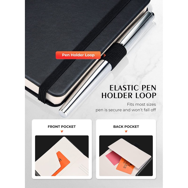 AISBUGUR Pack of 2 Notebook A6 Notebook Small Pocket Notebook