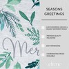 Elrene Home Fashions Seasons Greetings Blue Holiday/Christmas Fabric Round Dining