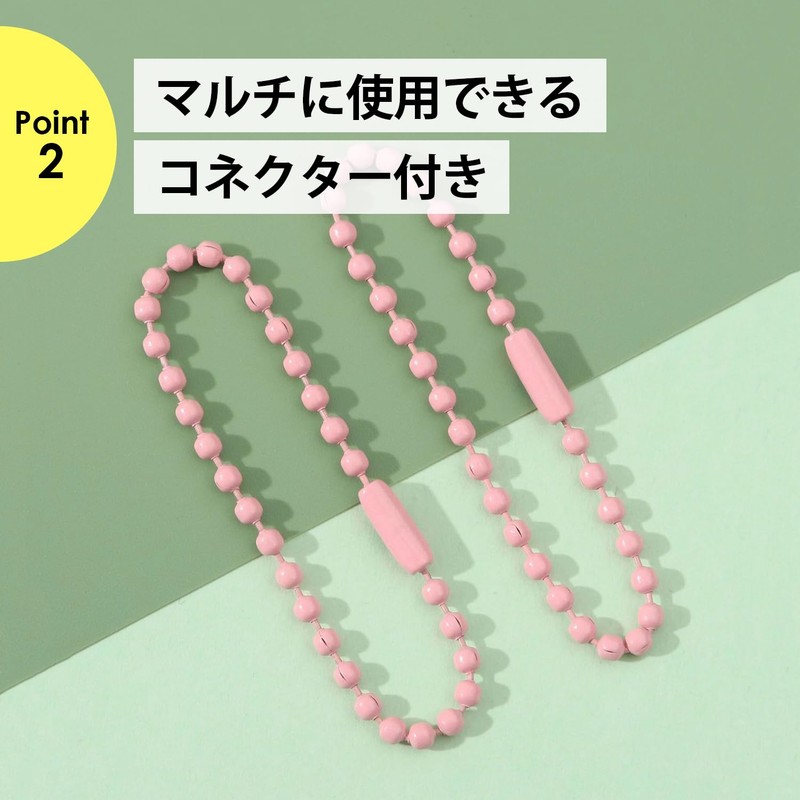 NYANDELMO Ball Chain Keychain Accessories Handmade DIY Set of 100,