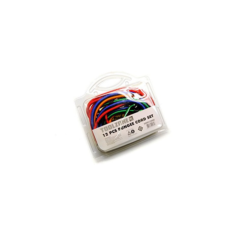 12pc Bungee Cord Shock Rope Elastic Strap Set Hook Lash