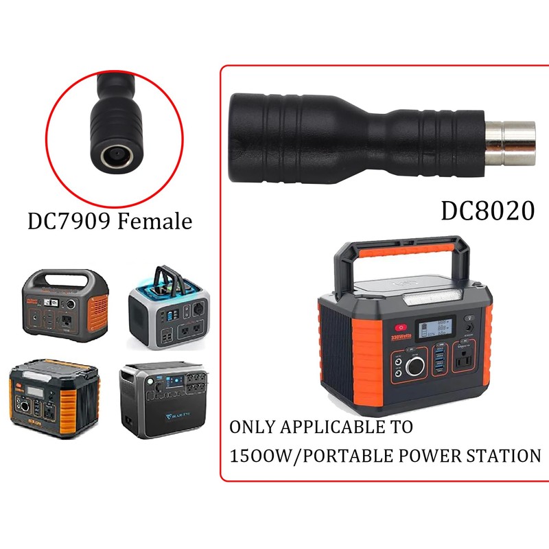 HCFeng DC 8020 Male to DC 7909 Female Adapter DC