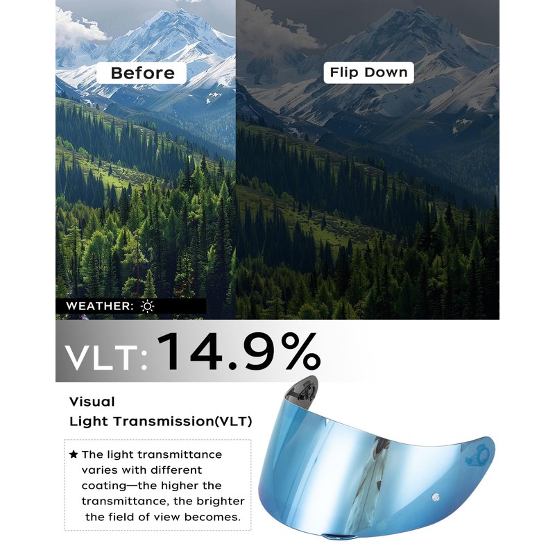 Soman K1 Helmet Visor Replacements, K1S Tinted Helmet Visor Compatible