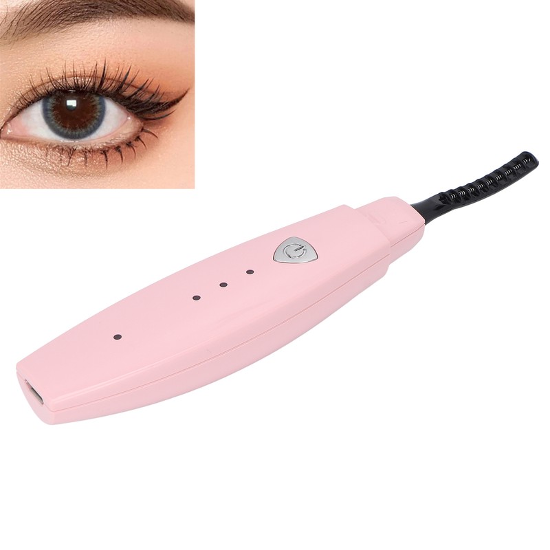 Heated Eyelash Curler USB Rechargeable Electric Lash Curling Tool for