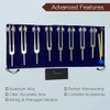 8 Pieces Chakra Tuning Fork Set Silver Chakra Tuning Fork