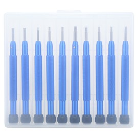 10Pcs Professional Watch Screwdriver Watch Repairing Tool with Storage Box