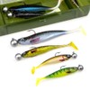 Rubber Fish Set with Box Shad Softbaits with Jig Hook