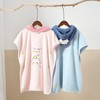 Kids Poncho Towel, Children's Hooded Bathrobe Cape, Fast-Drying Toddler Swim Bath Robe Ocean Blue + 70*140cm [4-8 years old] 4ea