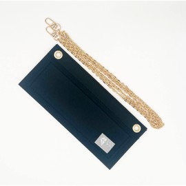 From HER Uptown Purse Organizer Insert Conversion Kit with Gold Chain Felt Handbag (BLACK)