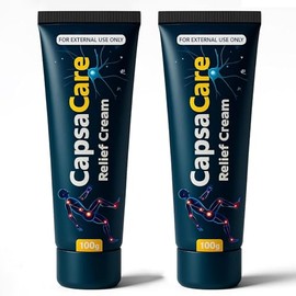 Crema Capsacare para el Alivio de la Neuropatía, Crema de Capsaicina para la Neuropatía por Dolor Nervioso, Mejora el Dolor Articular y la Movilidad, para Todo Tipo de Piel, Rápida Absorción, Suave (2PCS)