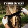 8'' Draw Knife Woodworking Curved Debarking Tool with Ergonomic Handle